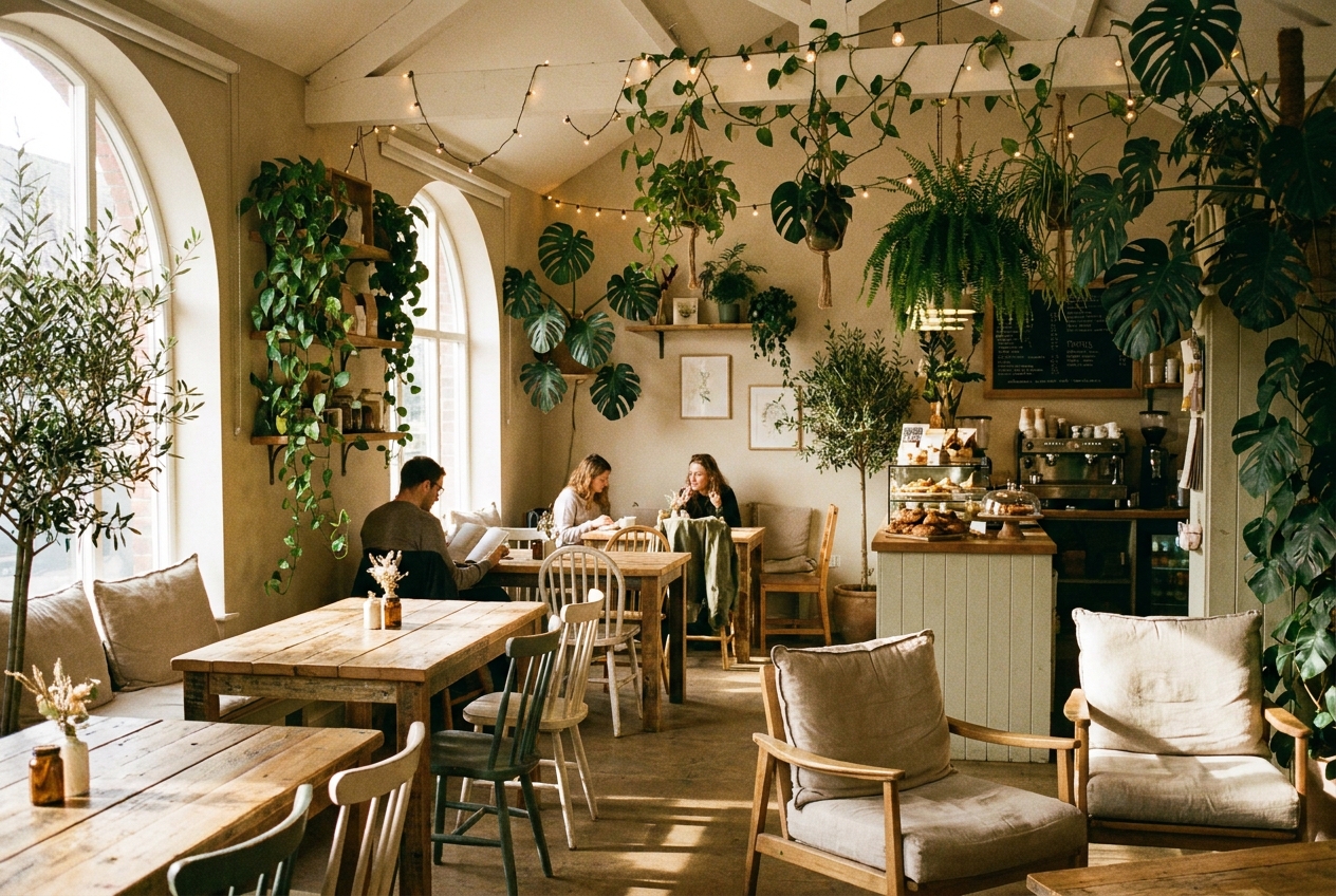 Plants in the cafe